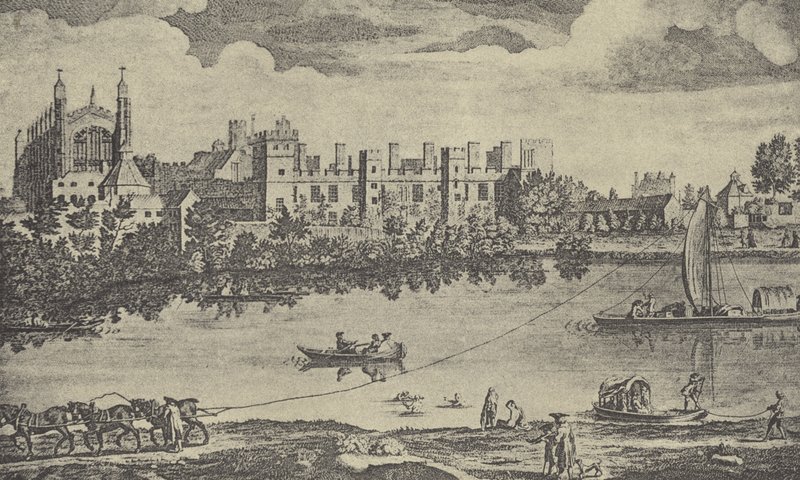 कॉलेज का पूर्वी दृश्य, 1742 (गुरुत्वाकर्षण) द्वारा अंग्रेजी स्कूल