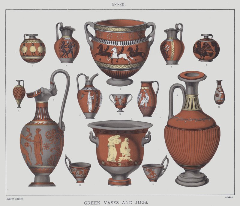 ग्रीक, ग्रीक vases और गुड़ द्वारा अंग्रेजी स्कूल