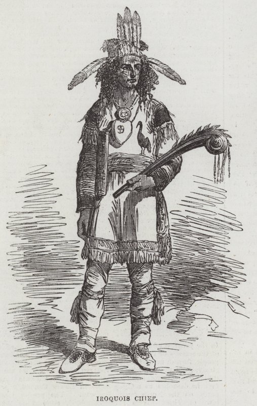 Iroquois प्रमुख (उत्कीर्णन) द्वारा अंग्रेजी स्कूल