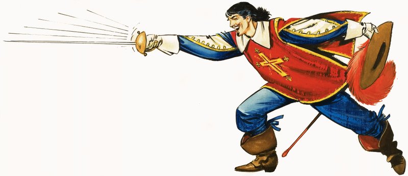 कार्रवाई में Musketeer द्वारा अंग्रेजी स्कूल