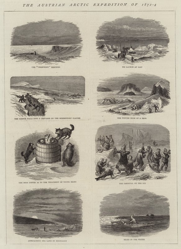 1872-4 का ऑस्ट्रियाई आर्कटिक अभियान (उत्कीर्णन) द्वारा अंग्रेजी स्कूल