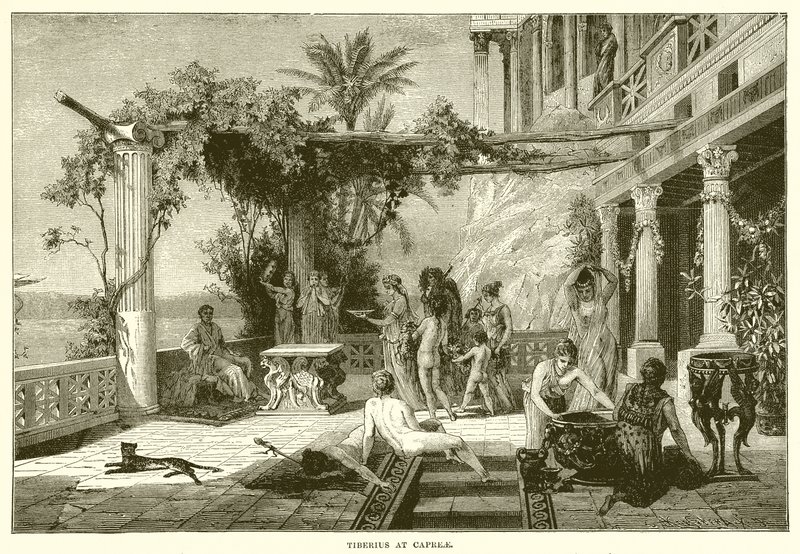 Capreae पर Tiberius द्वारा अंग्रेजी स्कूल
