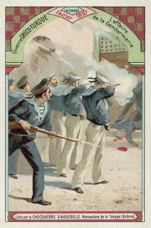गेन्डमरी, चानिया, क्रेते, ग्रीको-तुर्की युद्ध, फरवरी 1897 का चक्कर द्वारा यूरोपीय स्कूल