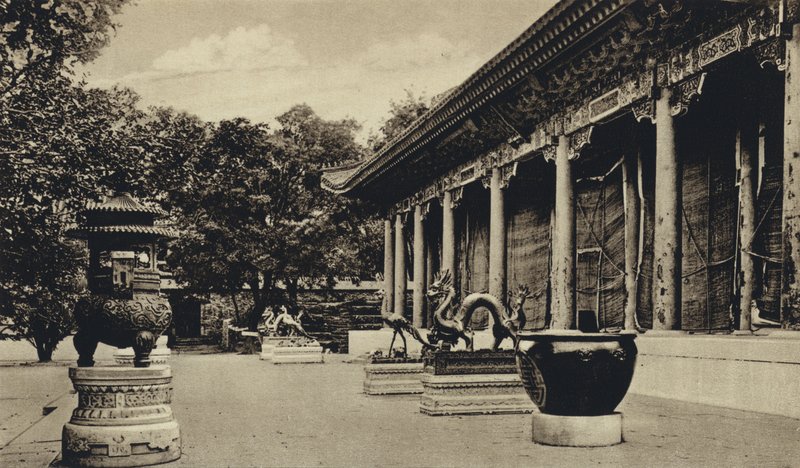 चीन, बुद्ध मंदिर (बी/डब्ल्यू फोटो) द्वारा यूरोपीय फोटोग्राफर