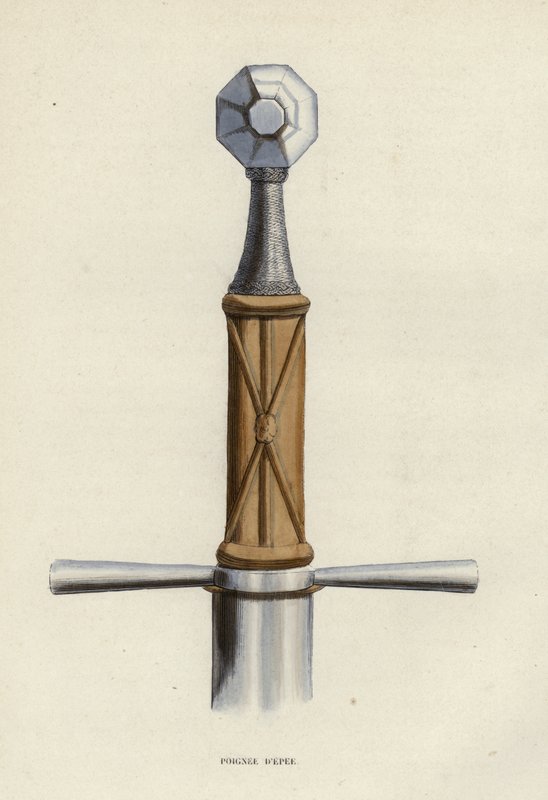 Poignee D'Epee (रंगीन उत्कीर्णन) द्वारा यूरोपीय स्कूल