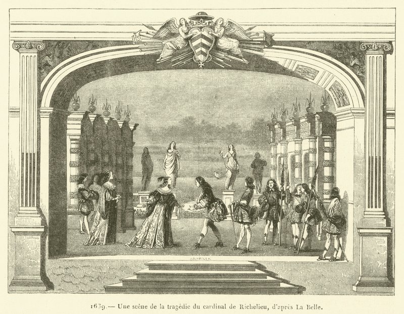 1639, उने दृश्य डे ला ट्रेजेडी डु कार्डिनल डे रिचर्डेल द्वारा फ्रेंच स्कूल
