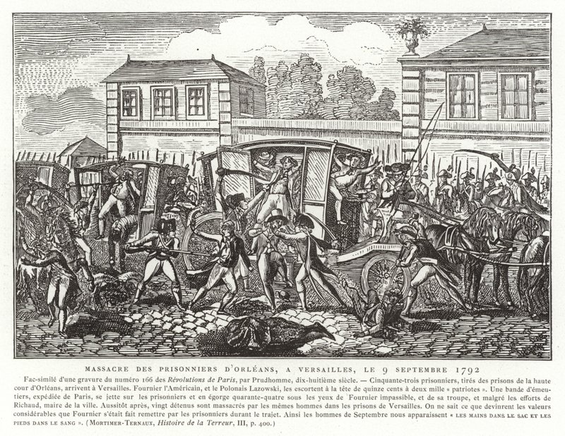 9 सितंबर 1792 को ऑरलियन्स, वर्साय, फ्रांसीसी क्रांति के कैदियों का नरसंहार द्वारा फ्रेंच स्कूल