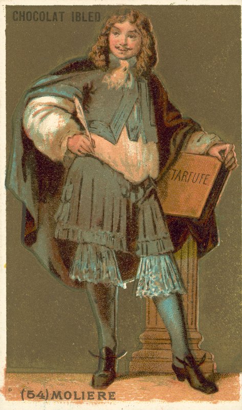 Moliere, फ्रेंच नाटककार और अभिनेता (क्रोमोलिथो) द्वारा फ्रेंच स्कूल