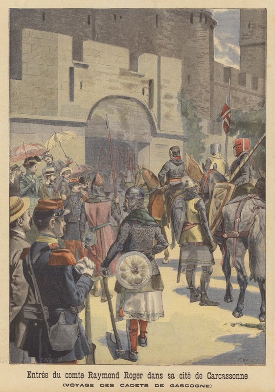 अपने शहर में Carcassonne के Count Raymond Roger के प्रवेश का पुनर्निवेश द्वारा फ्रेंच स्कूल