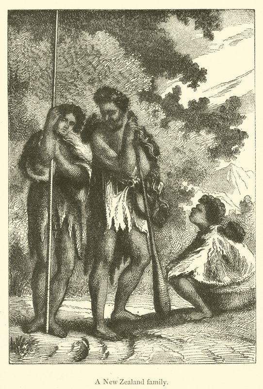 एक न्यूजीलैंड परिवार (उत्कीर्णन) द्वारा फ्रेंच स्कूल