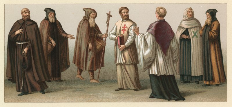 यूरोप XV-XVIII वें सेंट कॉस्टयूम द्वारा फ्रेंच स्कूल