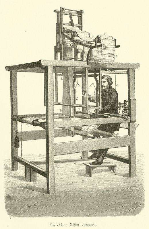 Metier Jacquard (उत्कीर्णन) द्वारा फ्रेंच स्कूल