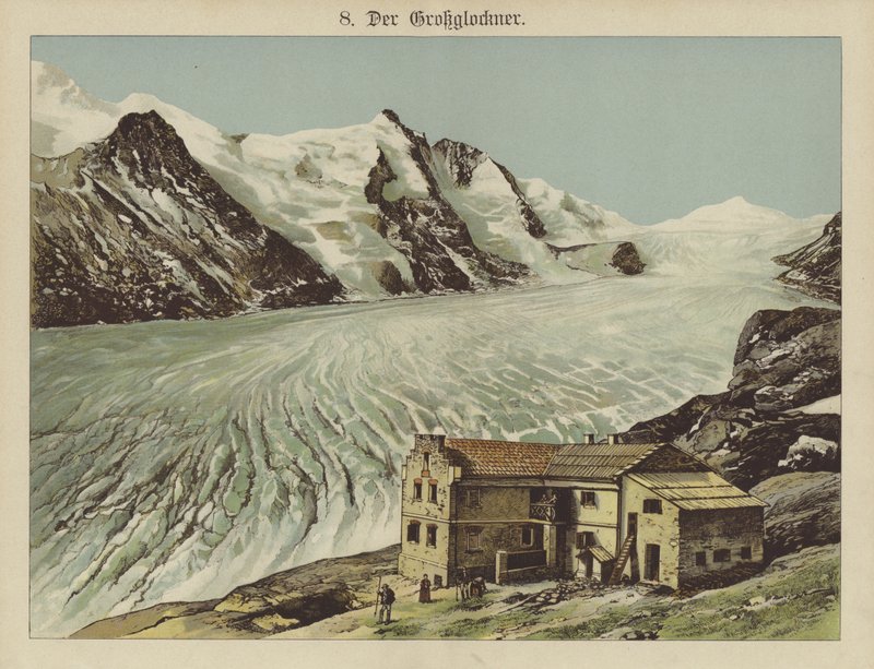 डेर ग्रॉसग्लॉकनर (रंग लिथो) द्वारा जर्मन स्कूल