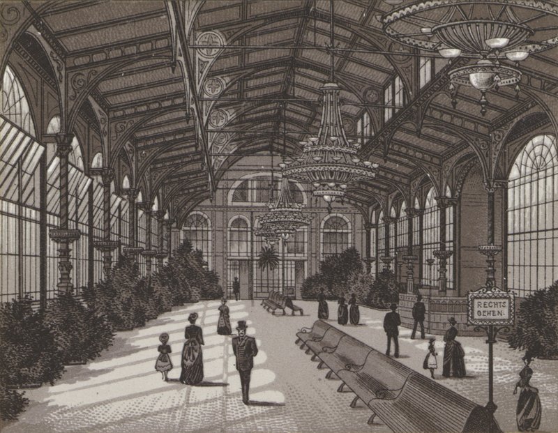 Sprudelcolonnade, आंतरिक (लिथो) द्वारा जर्मन स्कूल