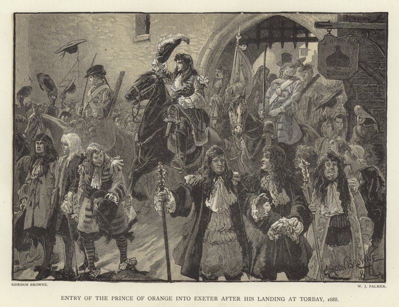 1688 के टोरबे में उतरने के बाद ऑरेंज के राजकुमार का प्रवेश द्वारा गॉर्डन फ्रेडरिक ब्राउन