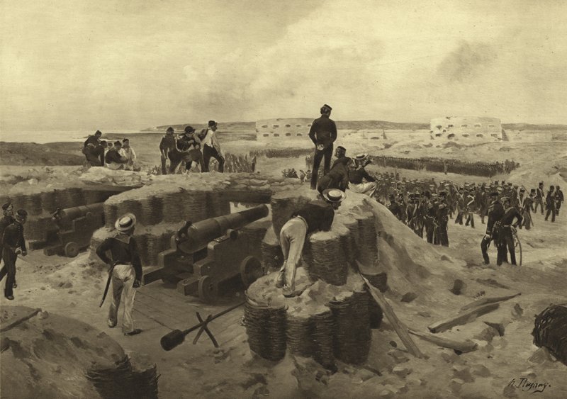 बोमरसंड की लड़ाई, 1854 (गुरुत्वाकर्षण) द्वारा हेनरी लुई ड्यूप्रे