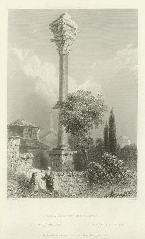 मार्शियन का स्तम्भ, कॉन्स्टेंटिनोपल, 1839 द्वारा हेनरी एडलार्ड