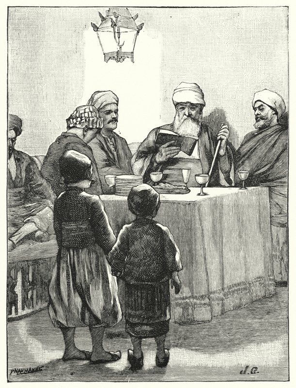 एक आधुनिक यहूदियों का फसह (लिथो) द्वारा हेनरी एंड्रयू हार्पर