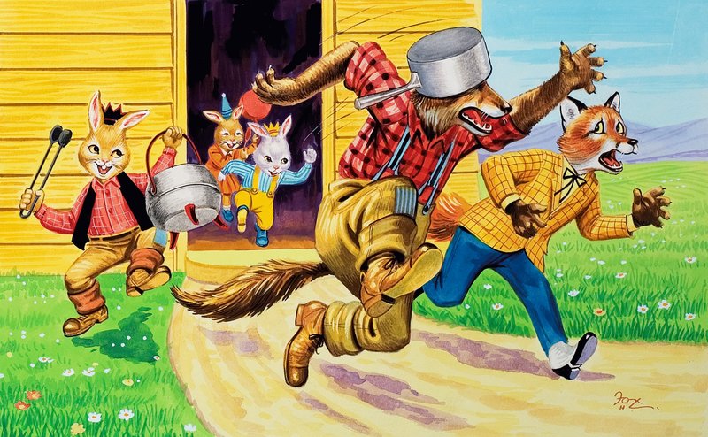 Brer Rabbit, दोस्तों और सॉसपैन द्वारा हेनरी चार्ल्स फॉक्स