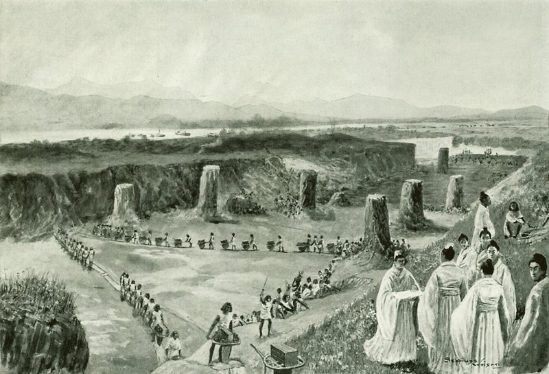 चीन की ग्रैंड कैनाल द्वारा हेनरी चार्ल्स सेपिंग्स राइट