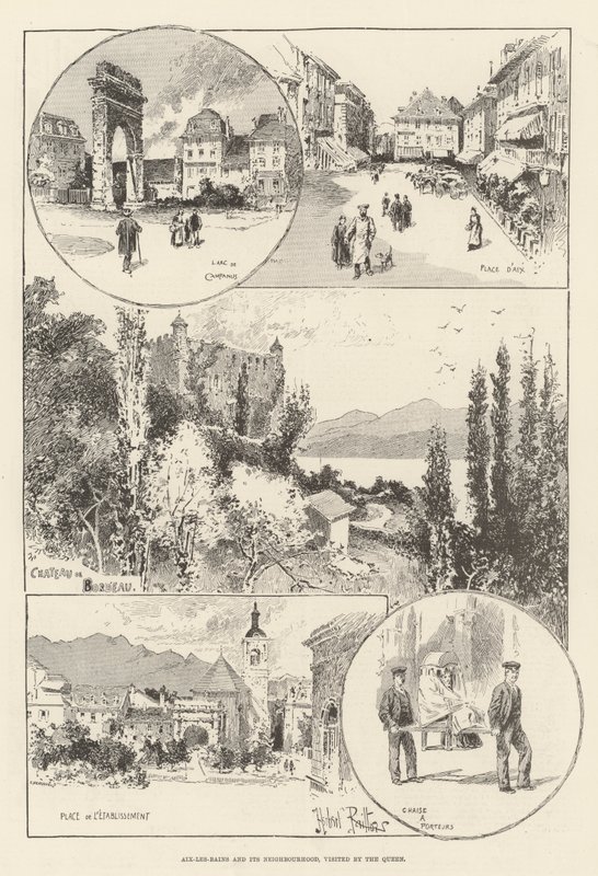 Aix-les-Bains और उसके पड़ोसी, रानी द्वारा दौरा किया गया द्वारा हरबर्ट रेलटन