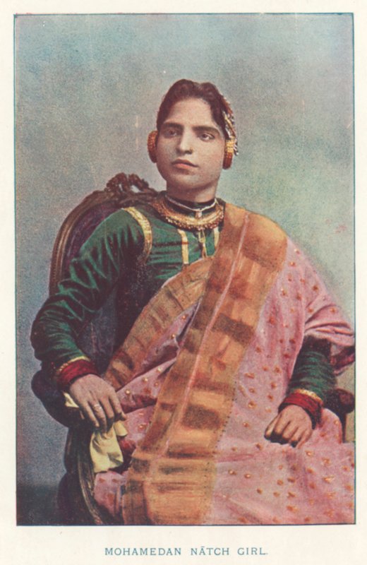 भारतीय मूल निवासी: मोहम्मडन नैच गर्ल (रंगीन फोटो) द्वारा भारतीय फोटोग्राफर