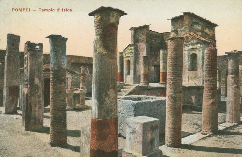 आइसिस का मंदिर, पोम्पेई (रंगीन फोटो) द्वारा इतालवी फोटोग्राफर