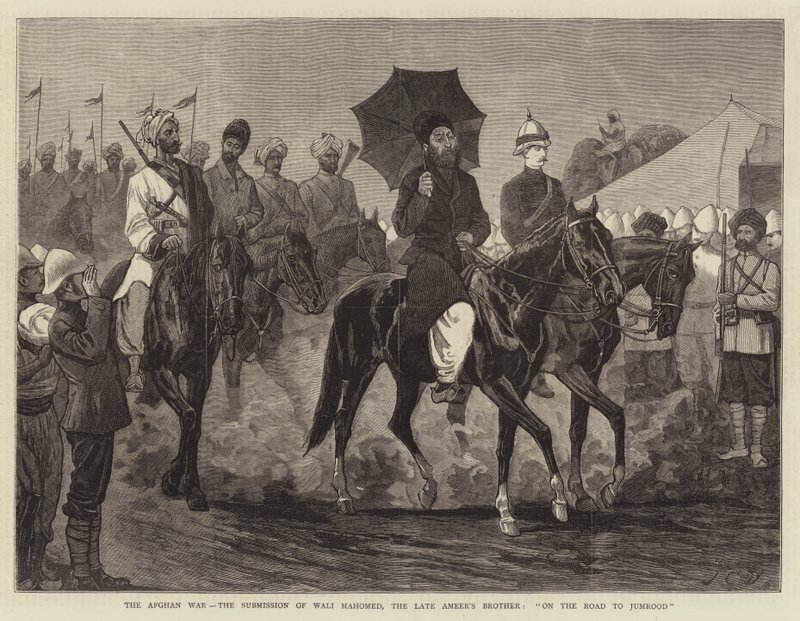 अफगान युद्ध, वली महोमीद का सबमिशन, दिवंगत अमीर का भाई, सड़क पर जमरूद तक द्वारा जॉन चार्ल्स डॉलमैन