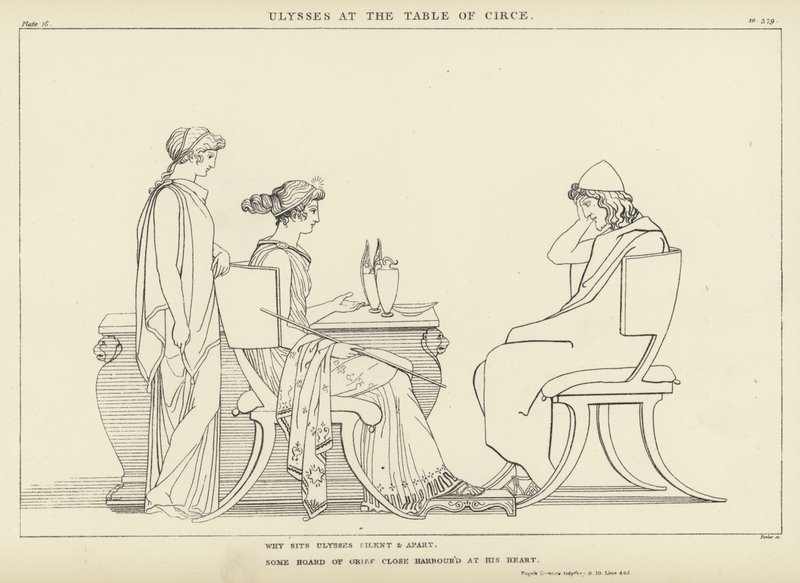 Circe की मेज पर Ulysses द्वारा जॉन फ्लैक्समैन