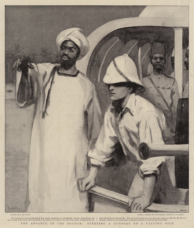 एडवांस इन द सौदान, स्टीयरिंग अ गनबोट अ फॉलिंग नाइल द्वारा जॉन दा कोस्टा