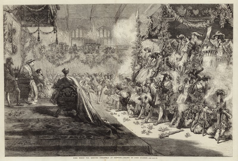किंग हेनरी VIII ग्रीनविच में क्रिसमस रखते हुए द्वारा जॉन गिल्बर्ट