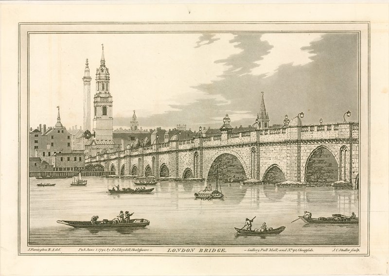 लंदन ब्रिज, 1795 द्वारा जोसेफ फरिंगटन