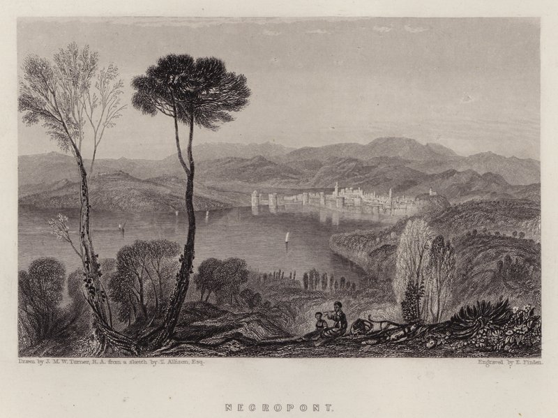 Negropont (colour litho) द्वारा जोसेफ मैलोर्ड विलियम (बाद में) टर्नर