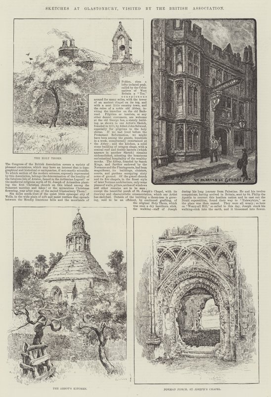ब्रिटिश एसोसिएशन द्वारा दौरा किया गया, ग्लासनबरी में स्केच द्वारा लुई व्यर्थ