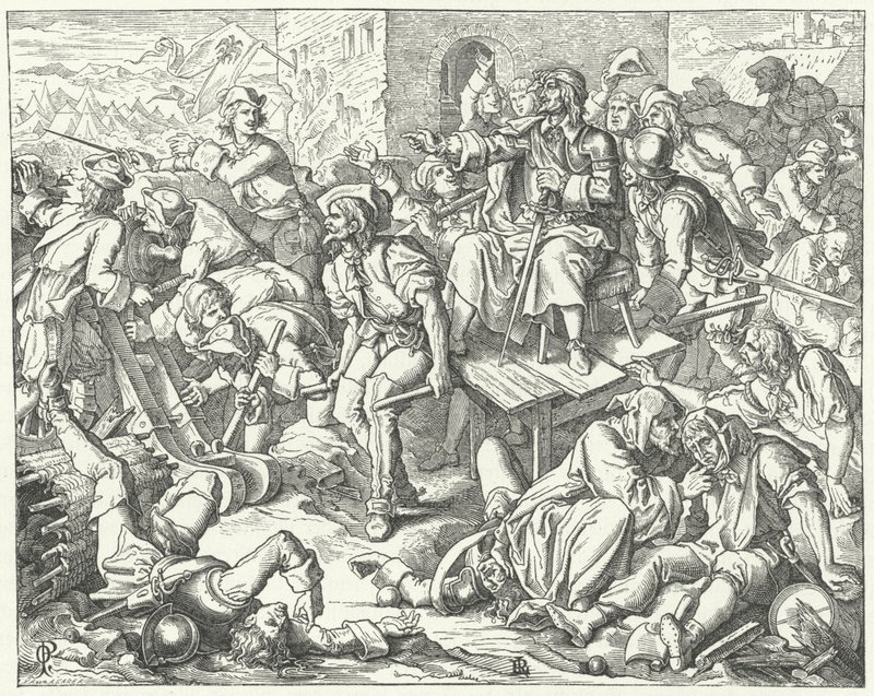 वियना के रक्षकों के बीच घायल गणना अर्न्स्ट रुडिगर वॉन स्टारहेमबर्ग, 1683 द्वारा Oskar Pletsch