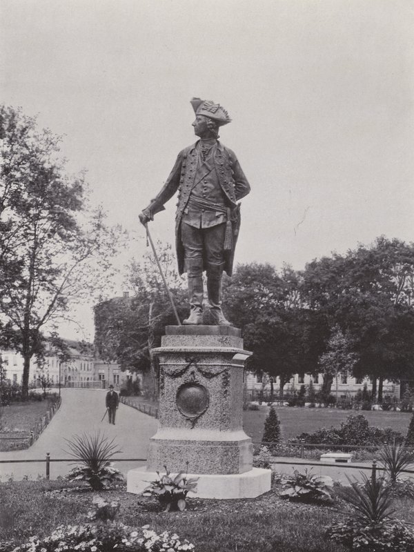 पॉट्सडैम, फ्रेडरिक डेस ग्रॉसन स्मारक (बी / डब्ल्यू फोटो) द्वारा फ़ोटोग्राफ़र जर्मन