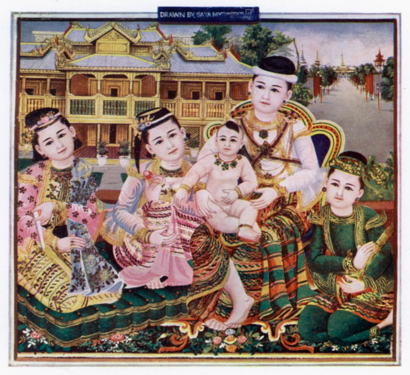 घरेलू फैलीसिटी (एक बर्मी पेंटिंग से) द्वारा रॉबर्ट जॉर्ज टैलबोट केली