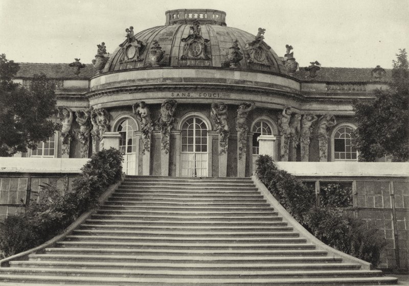 पॉट्सडैम, सैंसौसी पैलेस; Sanssouci पैलेस (बी / डब्ल्यू फोटो) द्वारा साशा स्टोन