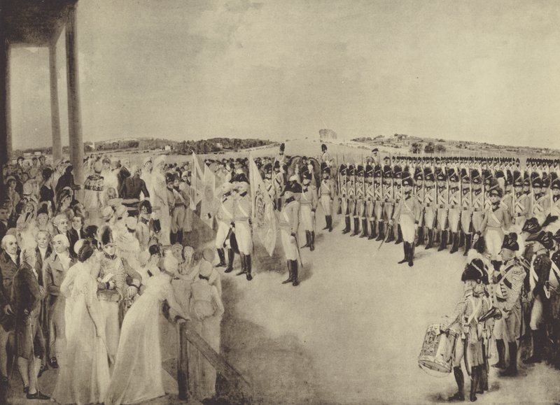 बैंक वॉलंटियर्स को कलर्स की प्रस्तुति, 1799 द्वारा थॉमस स्टॉथर्ड