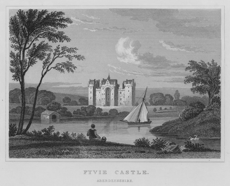 Fyvie कैसल, एबरडीनशायर (उत्कीर्णन) द्वारा थॉमस होसमर शेफर्ड