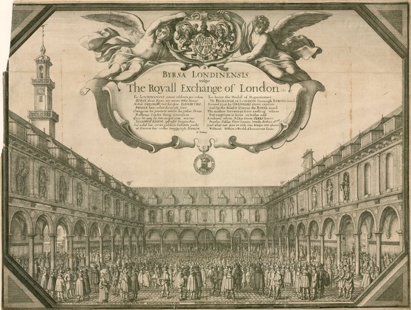 द रॉयल एक्सचेंज, लंदन द्वारा Wenceslaus Hollar