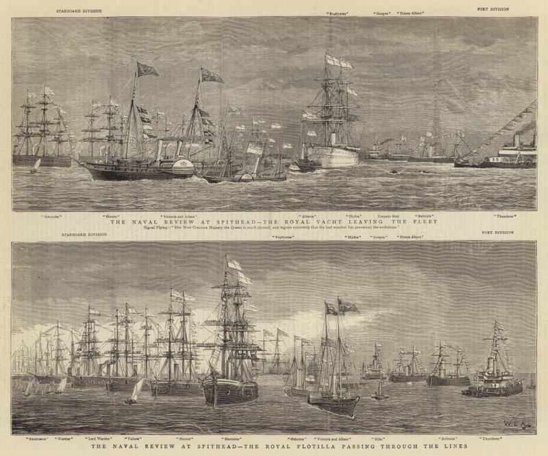 Spithead में नौसेना की समीक्षा द्वारा विलियम एडवर्ड एटकिंस