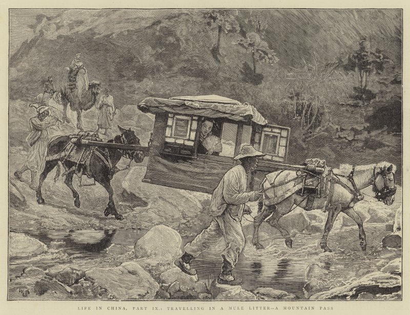 चीन में जीवन, भाग IX, एक खच्चर कूड़े में यात्रा, एक माउंटेन पास द्वारा विलियम स्मॉल