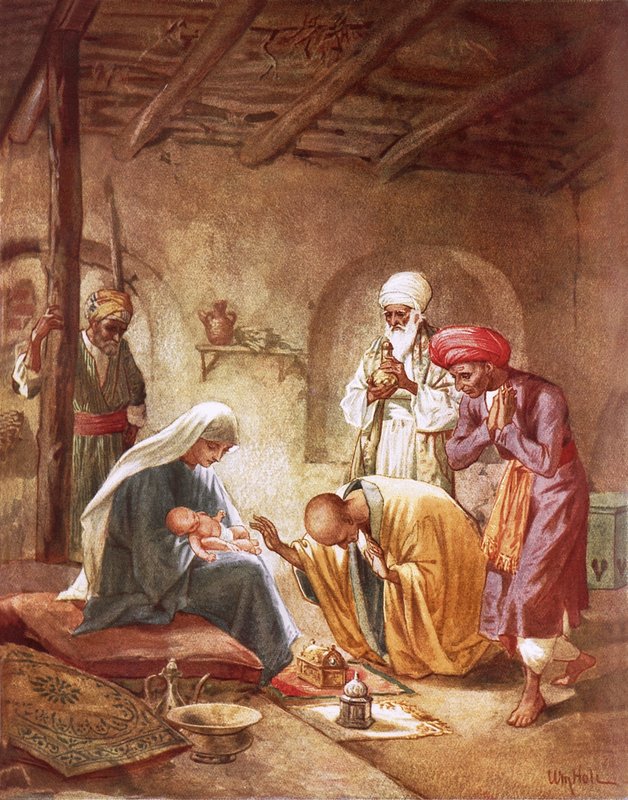 तीन राजा मसीह की पूजा करते हैं द्वारा विलियम ब्रासी होल